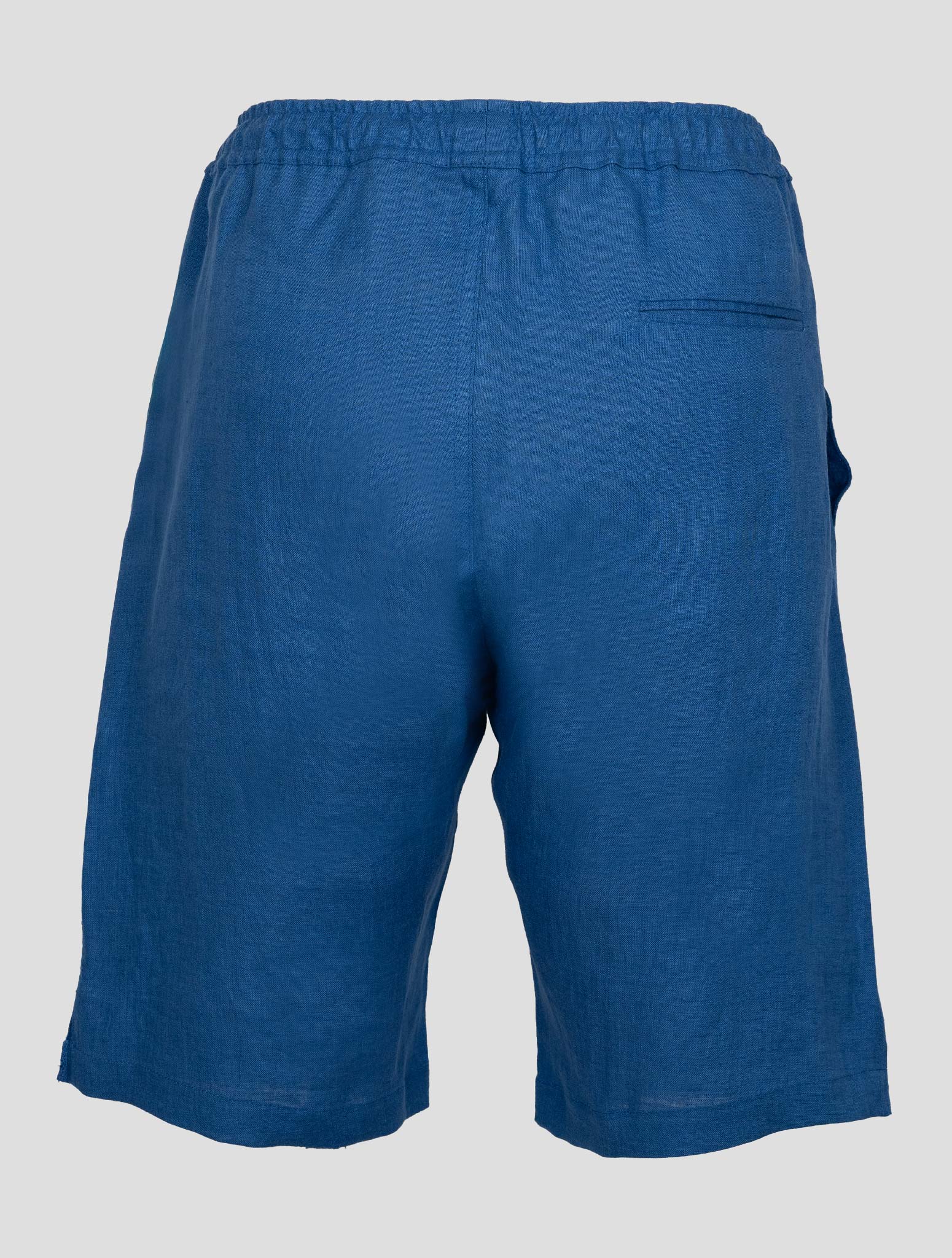 Kiton Голубые льняные короткие брюки